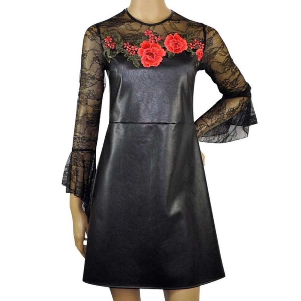 NWT Black Lace Rose dress